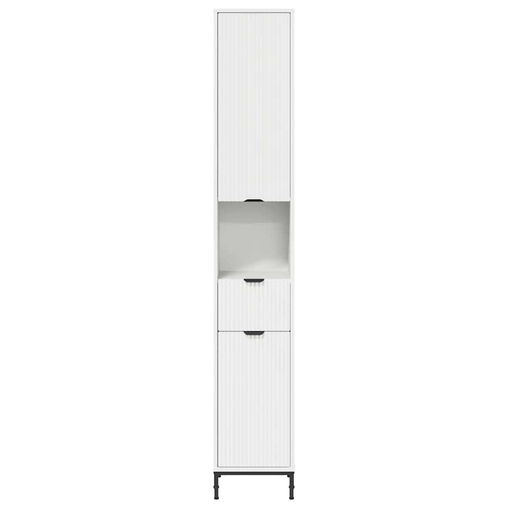 vidaXL Bathroom Cabinet with Drawer with Door White 31.5 x 33 x 190 cm