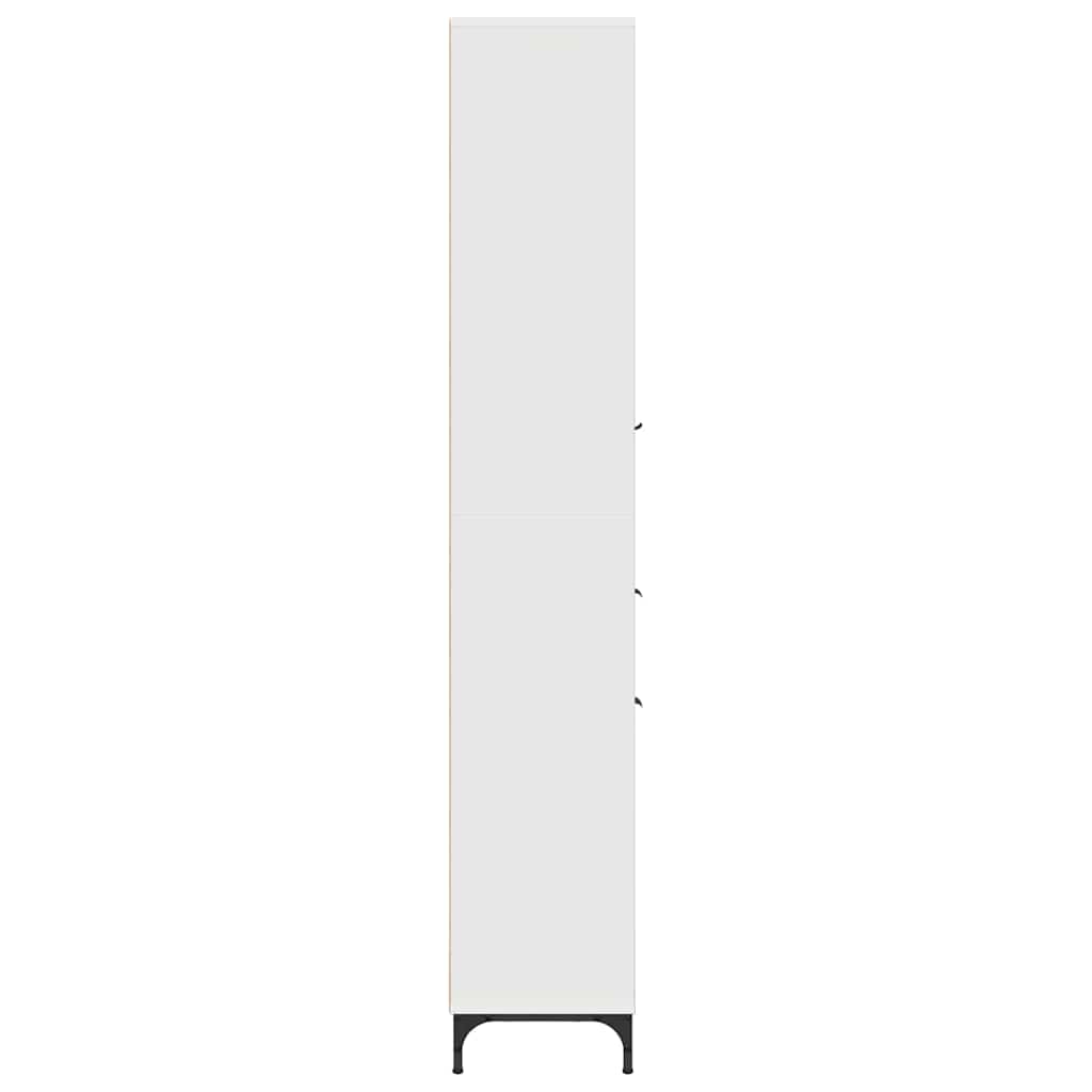 vidaXL Bathroom Cabinet with Drawer with Door White 31.5 x 33 x 190 cm