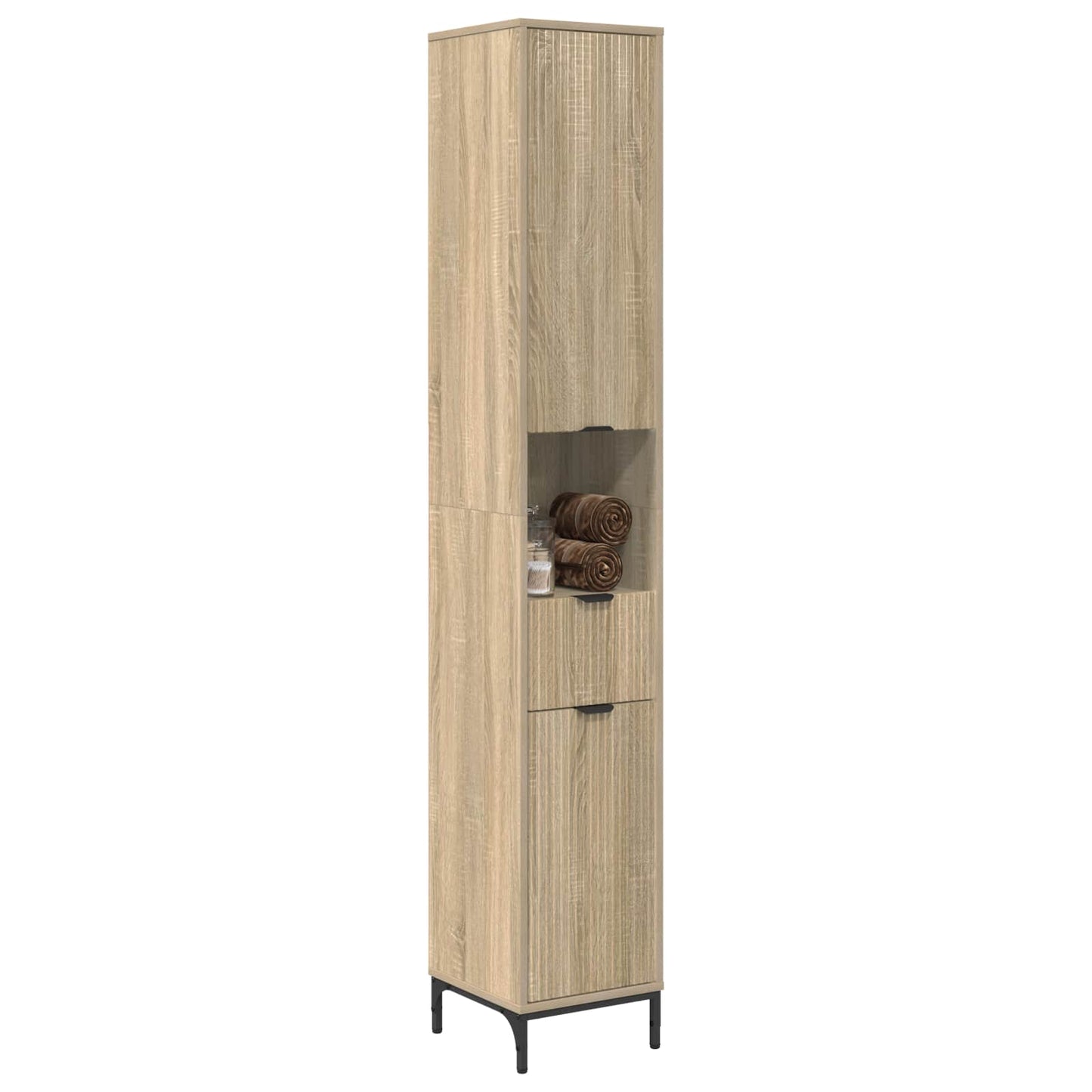 vidaXL Bathroom Cabinet Sonoma Oak 31.5 x 33 x 190 cm