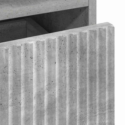vidaXL Bathroom Cabinet with Drawer Concrete Grey 31.5 x 33 x 190 cm