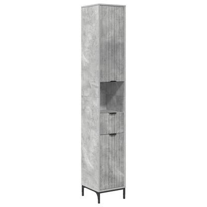 vidaXL Bathroom Cabinet Concrete Grey 31.5 x 33 x 190 cm