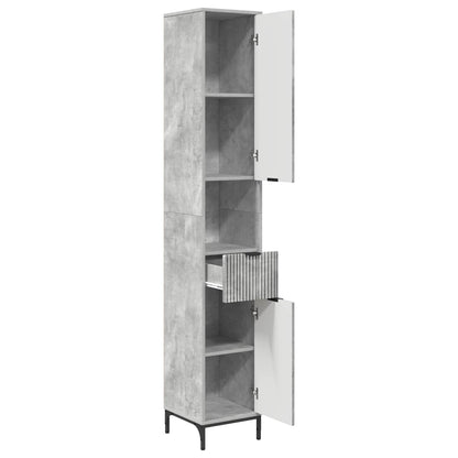 vidaXL Bathroom Cabinet Concrete Grey 31.5 x 33 x 190 cm