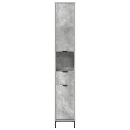 vidaXL Bathroom Cabinet with Drawer Concrete Grey 31.5 x 33 x 190 cm
