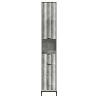 vidaXL Bathroom Cabinet Concrete Grey 31.5 x 33 x 190 cm