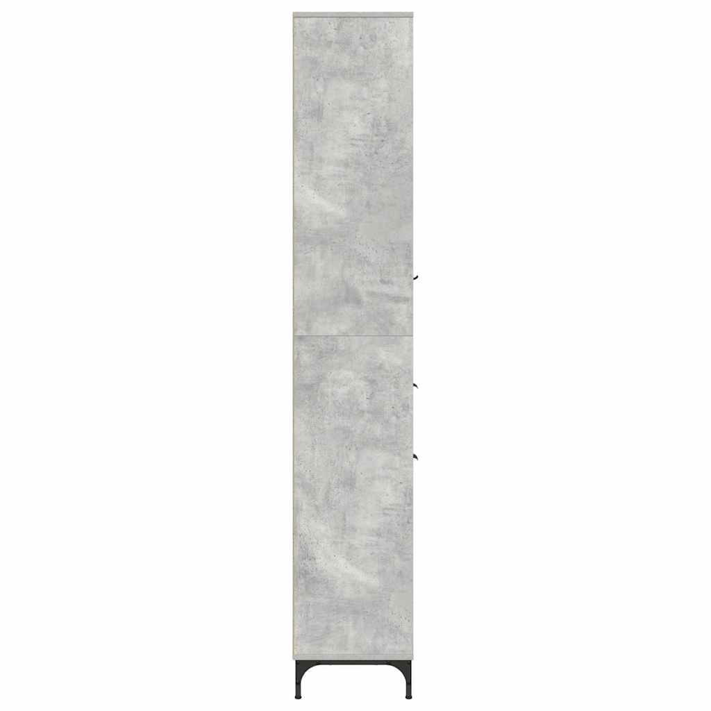 vidaXL Bathroom Cabinet with Drawer Concrete Grey 31.5 x 33 x 190 cm