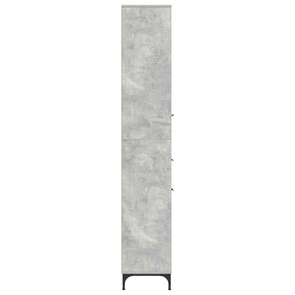 vidaXL Bathroom Cabinet with Drawer Concrete Grey 31.5 x 33 x 190 cm
