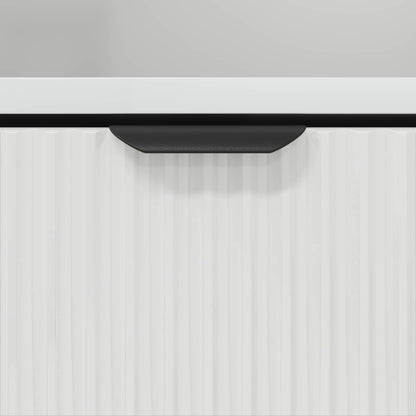vidaXL Bathroom Cabinet with Door High Gloss White 31.5 x 33 x 190 cm