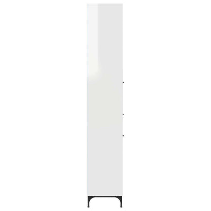 vidaXL Bathroom Cabinet High Gloss White 31.5 x 33 x 190 cm
