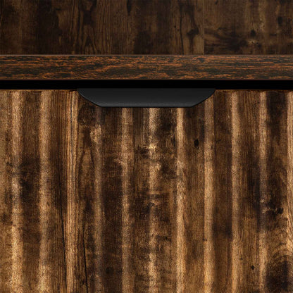 vidaXL Bathroom Cabinet with Drawer Smoked Oak 31.5 x 33 x 190 cm