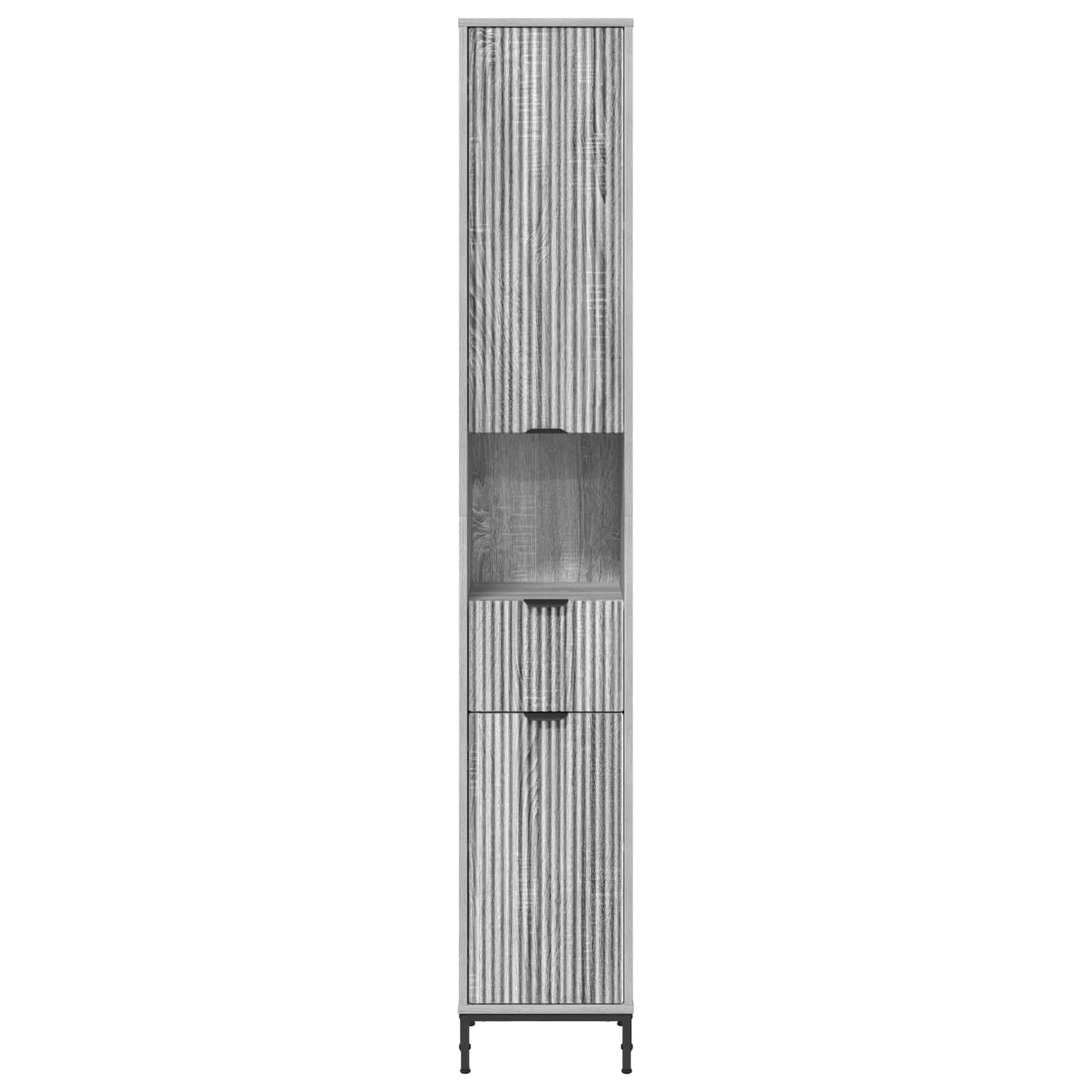vidaXL Bathroom Cabinet with Drawer Grey Sonoma 31.5 x 33 x 190 cm