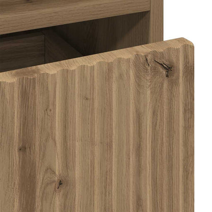 vidaXL Bathroom Cabinet with Drawer Artisan Oak 31.5 x 33 x 190 cm