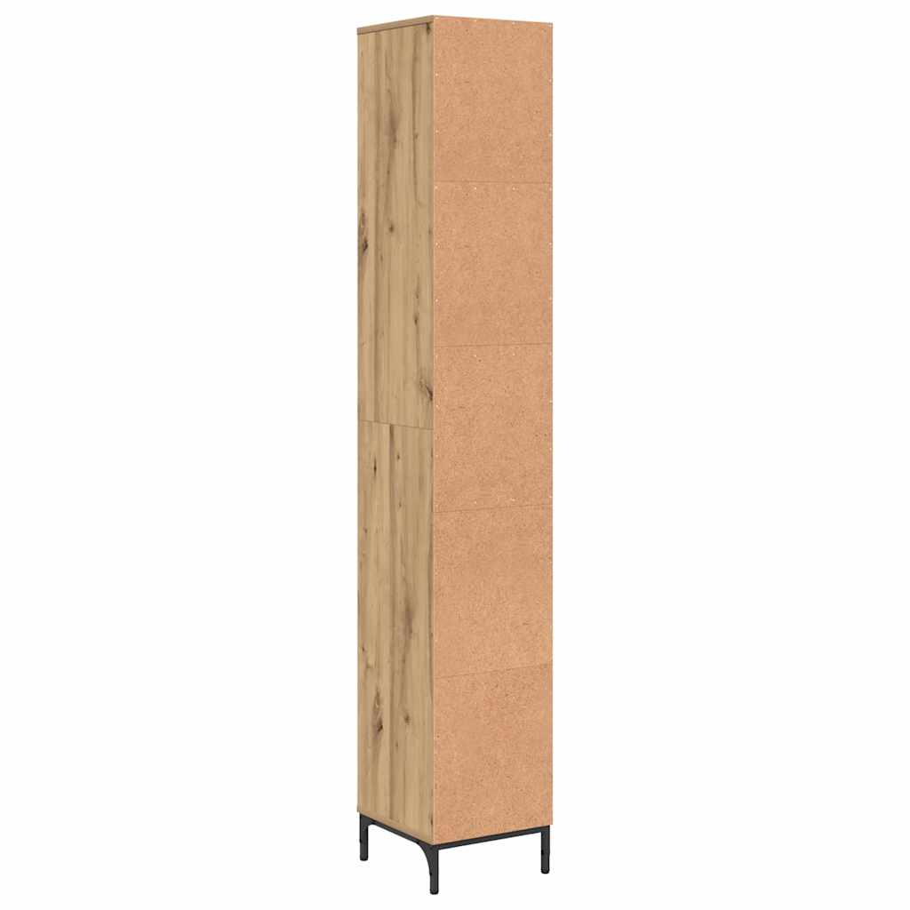 vidaXL Bathroom Cabinet with Drawer Artisan Oak 31.5 x 33 x 190 cm