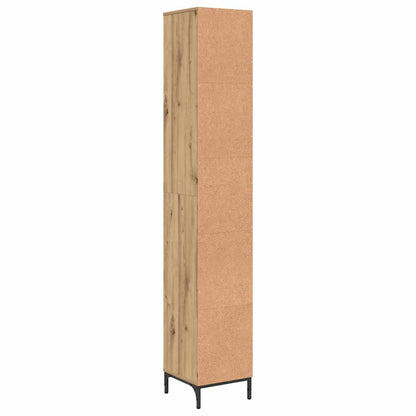 vidaXL Bathroom Cabinet with Drawer Artisan Oak 31.5 x 33 x 190 cm