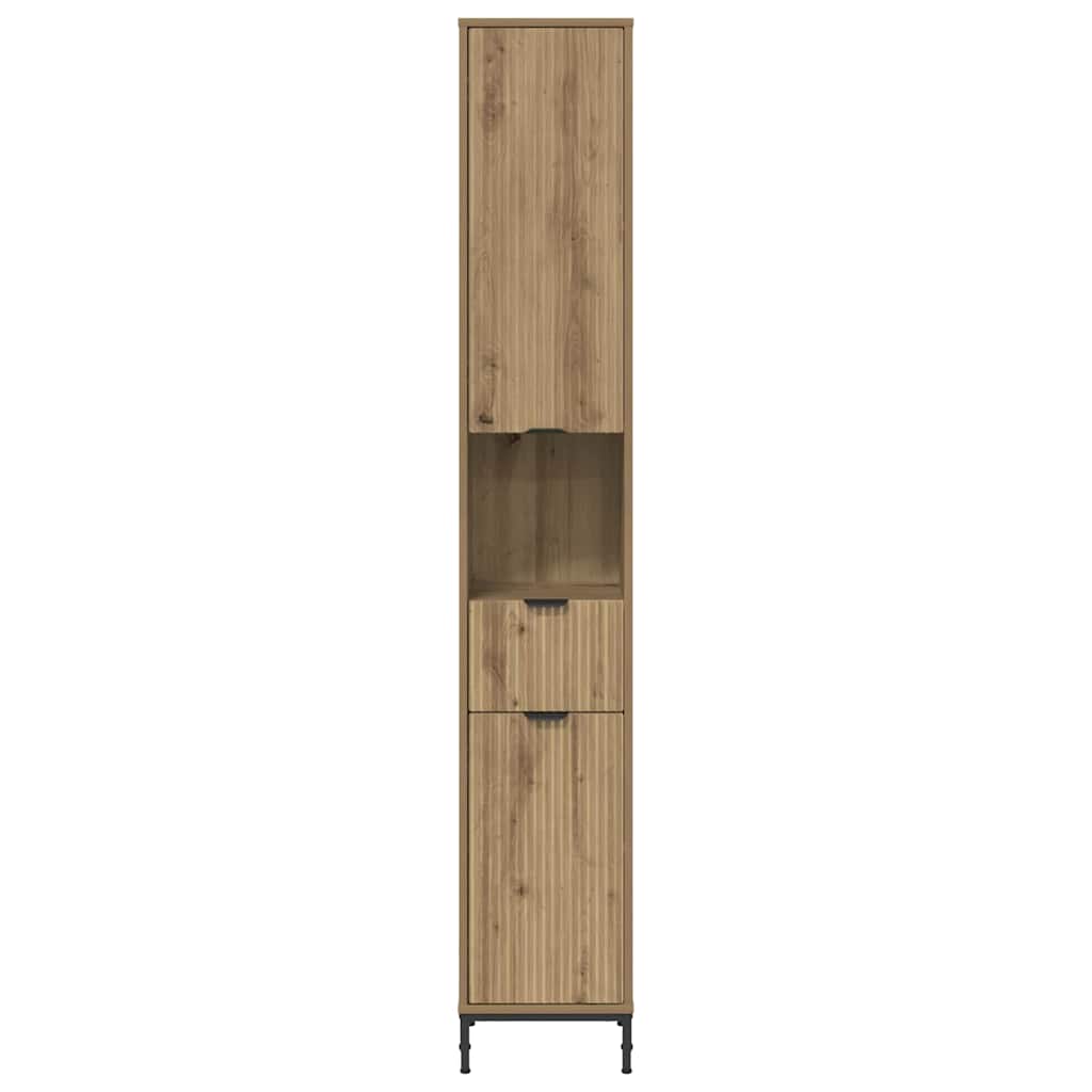 vidaXL Bathroom Cabinet with Drawer Artisan Oak 31.5 x 33 x 190 cm