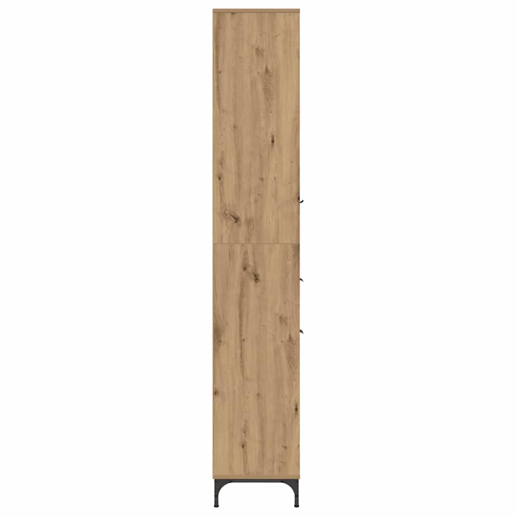 vidaXL Bathroom Cabinet with Drawer Artisan Oak 31.5 x 33 x 190 cm