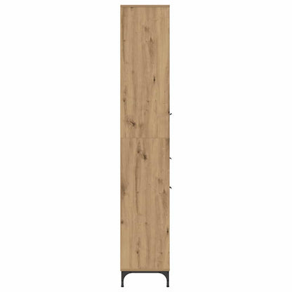 vidaXL Bathroom Cabinet with Drawer Artisan Oak 31.5 x 33 x 190 cm