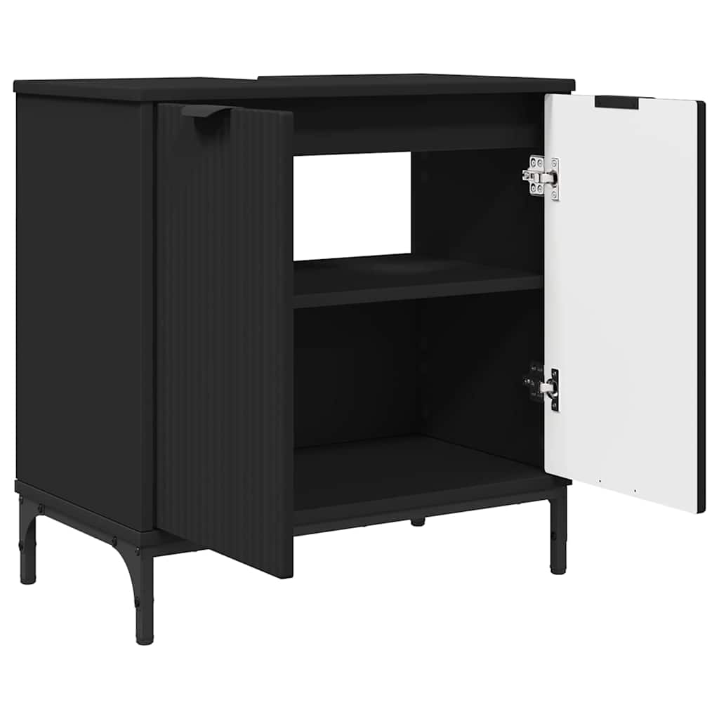 vidaXL Bathroom Sink Cabinet Black 60.5 x 33.5 x 61 cm Engineered wood