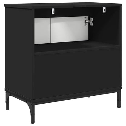 vidaXL Bathroom Sink Cabinet Black 60.5 x 33.5 x 61 cm Engineered wood