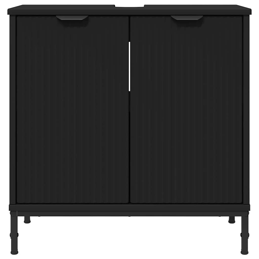 vidaXL Bathroom Sink Cabinet Black 60.5 x 33.5 x 61 cm Engineered wood