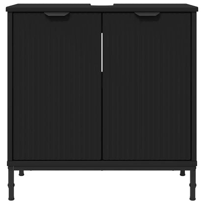 vidaXL Bathroom Sink Cabinet Black 60.5 x 33.5 x 61 cm Engineered wood