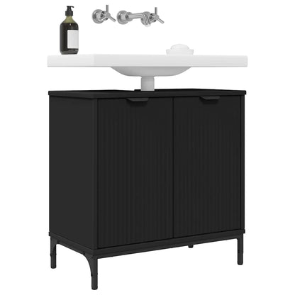 vidaXL Bathroom Sink Cabinet Black 60.5 x 33.5 x 61 cm Engineered wood