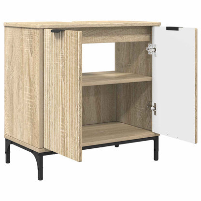 vidaXL Bathroom Sink Cabinet with Door Sonoma Oak 60.5 x 33.5 x 61 cm