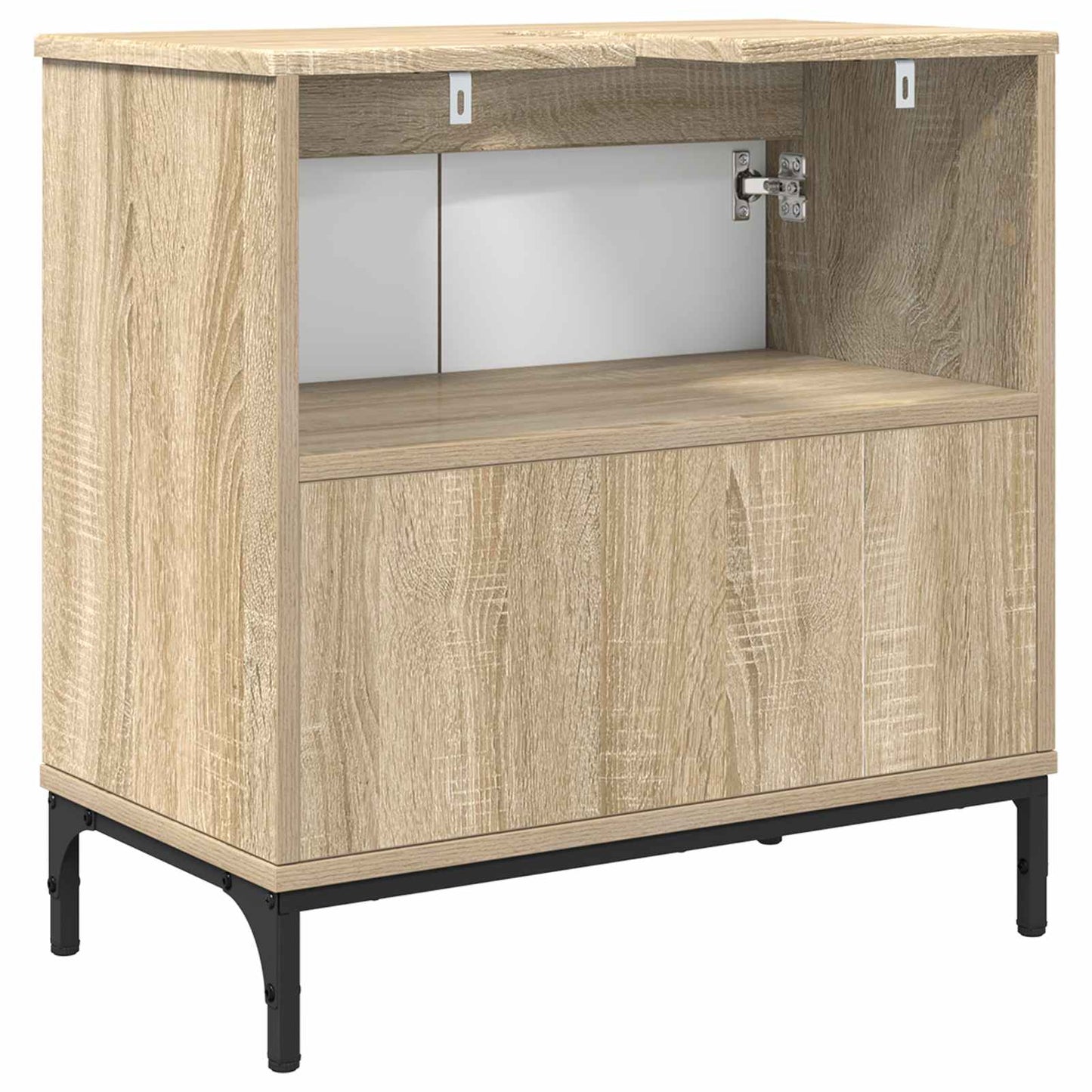 vidaXL Bathroom Sink Cabinet Sonoma Oak 60.5 x 33.5 x 61 cm