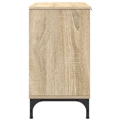 vidaXL Bathroom Sink Cabinet with Door Sonoma Oak 60.5 x 33.5 x 61 cm