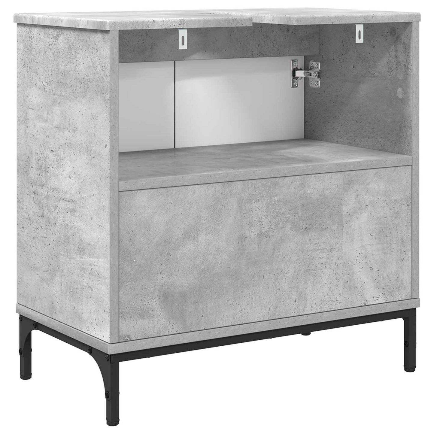 vidaXL Bathroom Sink Cabinet Concrete Grey 60.5 x 33.5 x 61 cm