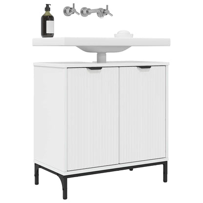 vidaXL Bathroom Sink Cabinet High gloss white 60.5 x 33.5 x 61 cm