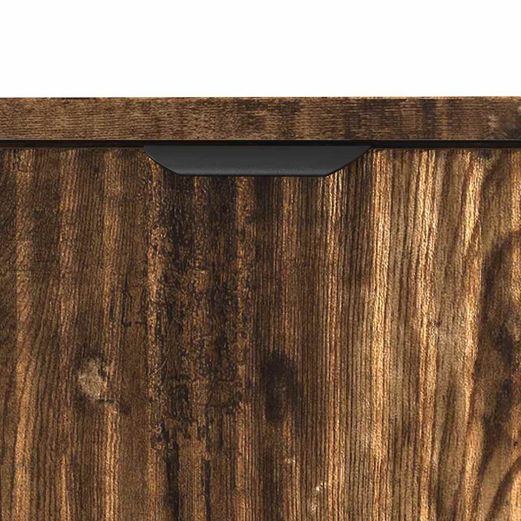 vidaXL Bathroom Sink Cabinet with Door Smoked Oak 60.5 x 33.5 x 61 cm