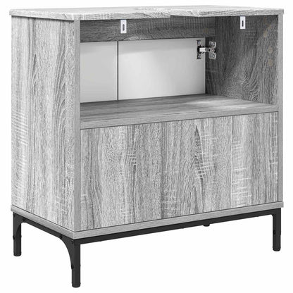 vidaXL Bathroom Sink Cabinet Grey Sonoma 60.5 x 33.5 x 61 cm