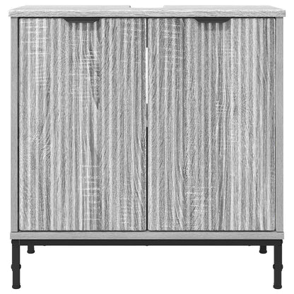 vidaXL Bathroom Sink Cabinet Grey Sonoma 60.5 x 33.5 x 61 cm