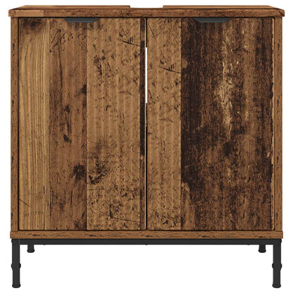 vidaXL Bathroom Sink Cabinet with Storage Old Wood 60.5 x 33.5 x 61 cm