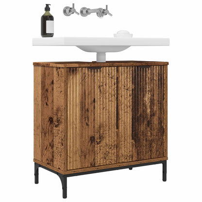vidaXL Bathroom Sink Cabinet Old Wood 60.5 x 33.5 x 61 cm