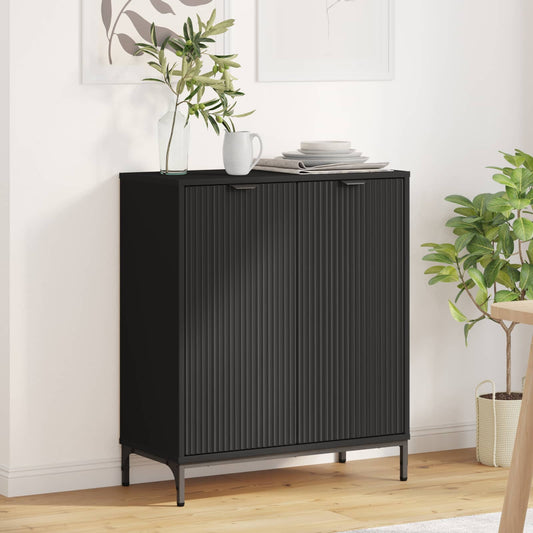 vidaXL Sideboard Black 69.5 x 33 x 82 cm Engineered Wood