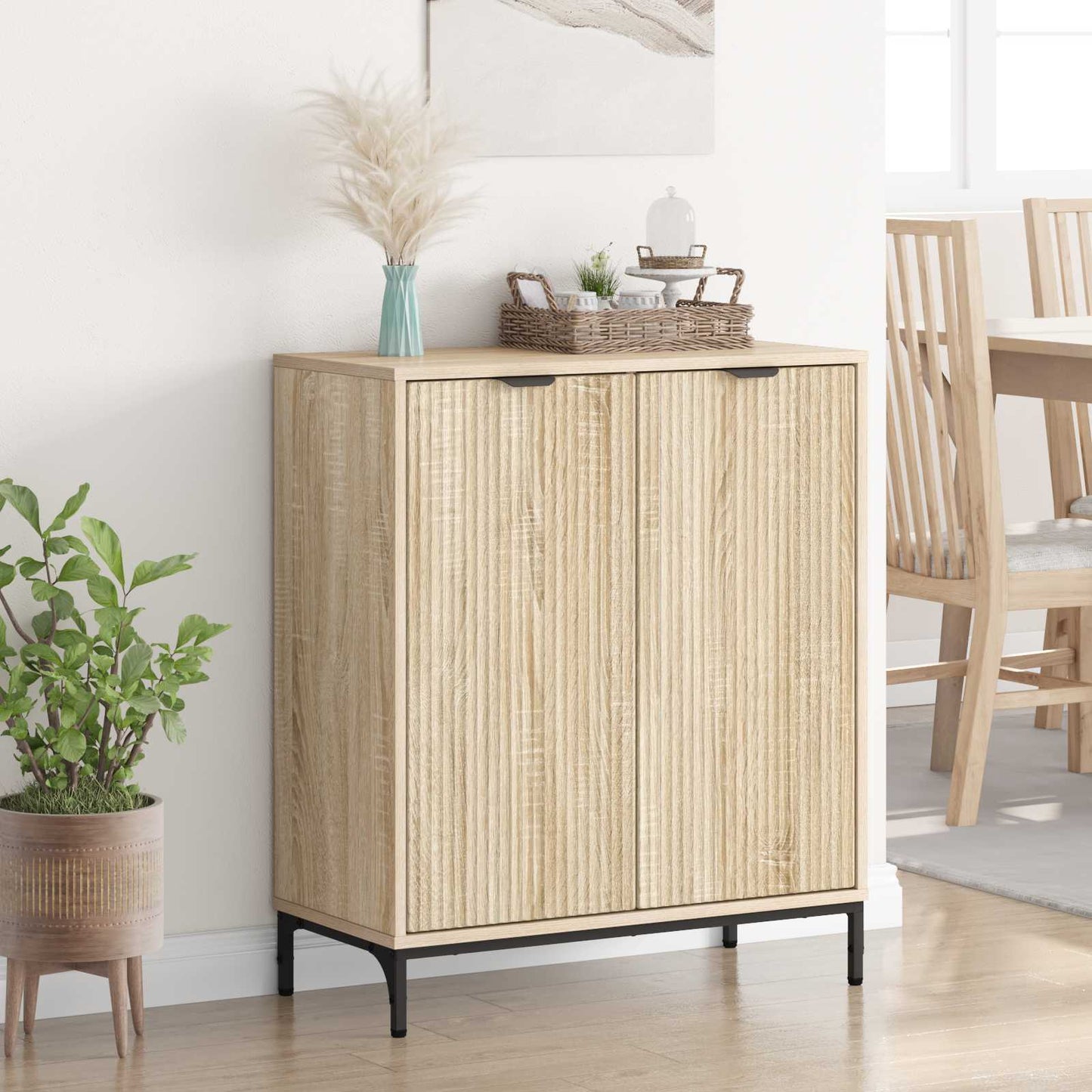 vidaXL Sideboard Sonoma Oak 69.5 x 33 x 82 cm Engineered Wood