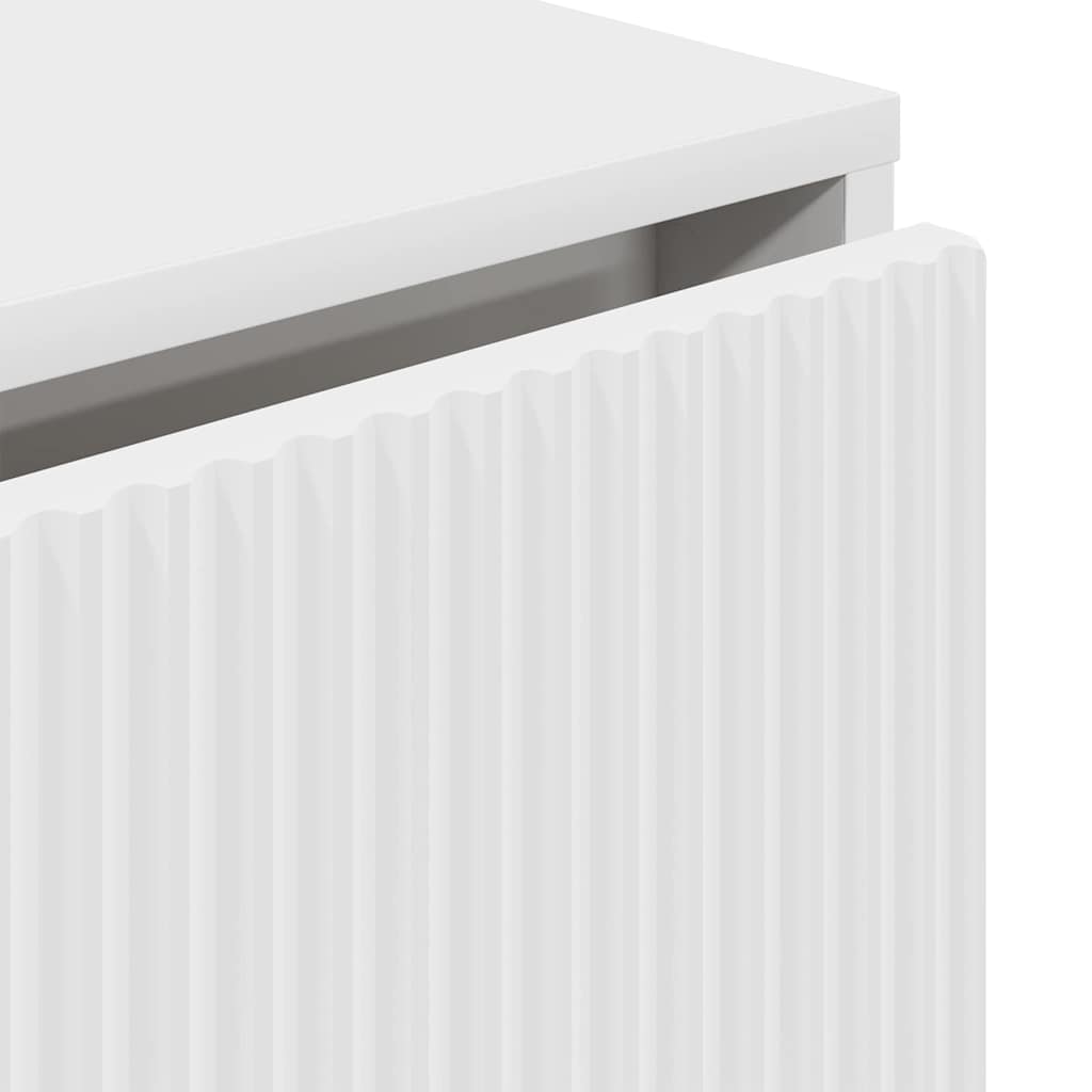 vidaXL Sideboard with Drawer White 79.5 x 33 x 82 cm Engineered Wood