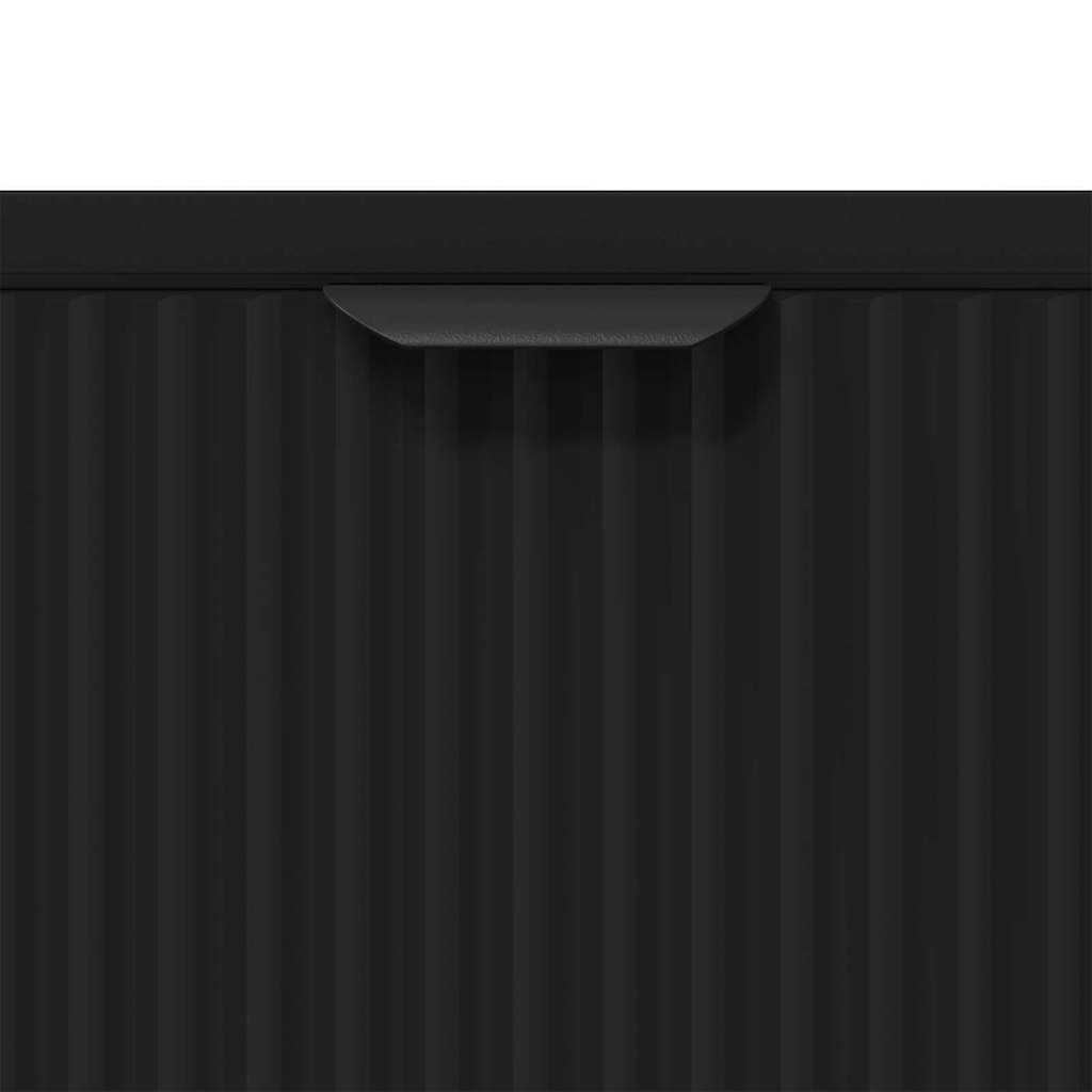 vidaXL Sideboard with Drawer Black 79.5 x 33 x 82 cm Engineered Wood