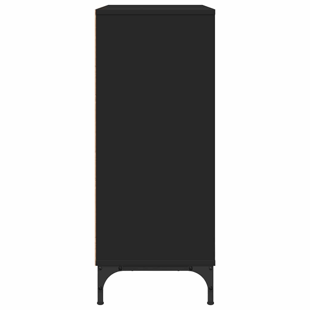vidaXL Sideboard with Drawer Black 79.5 x 33 x 82 cm Engineered Wood