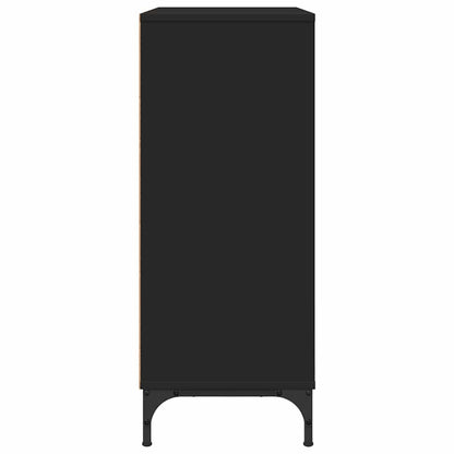 vidaXL Sideboard with Drawer Black 79.5 x 33 x 82 cm Engineered Wood