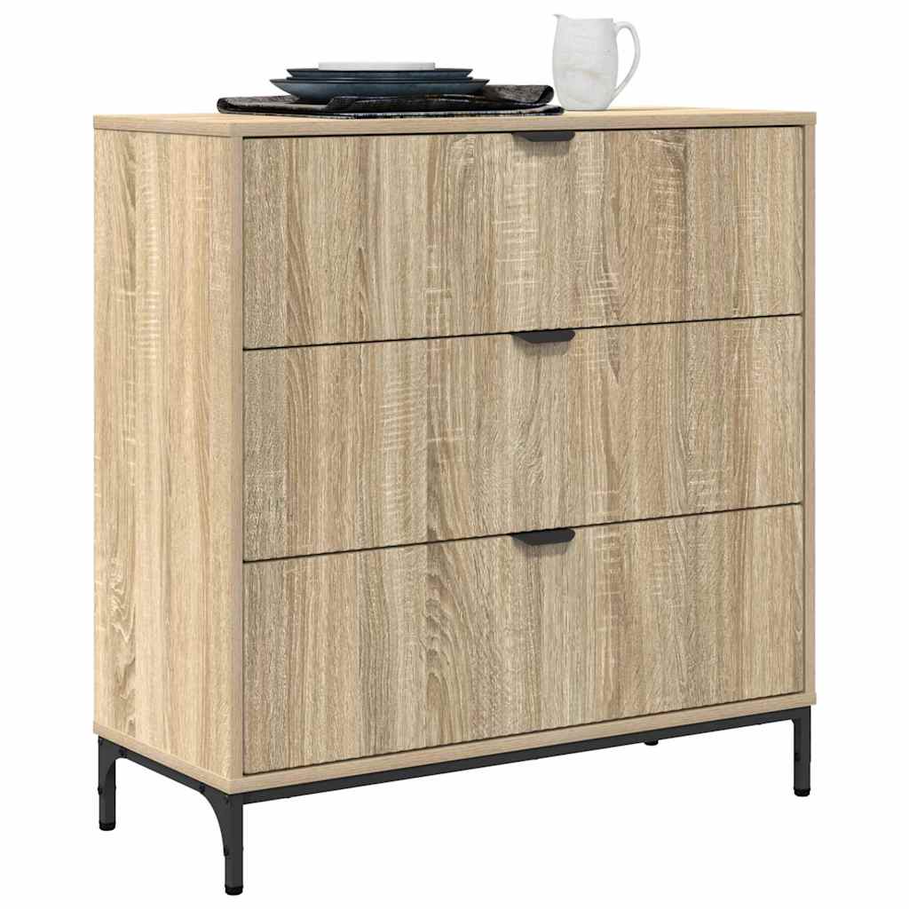 vidaXL Sideboard Sonoma Oak 79.5 x 33 x 82 cm Engineered Wood