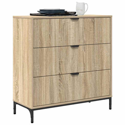 vidaXL Sideboard Sonoma Oak 79.5 x 33 x 82 cm Engineered Wood