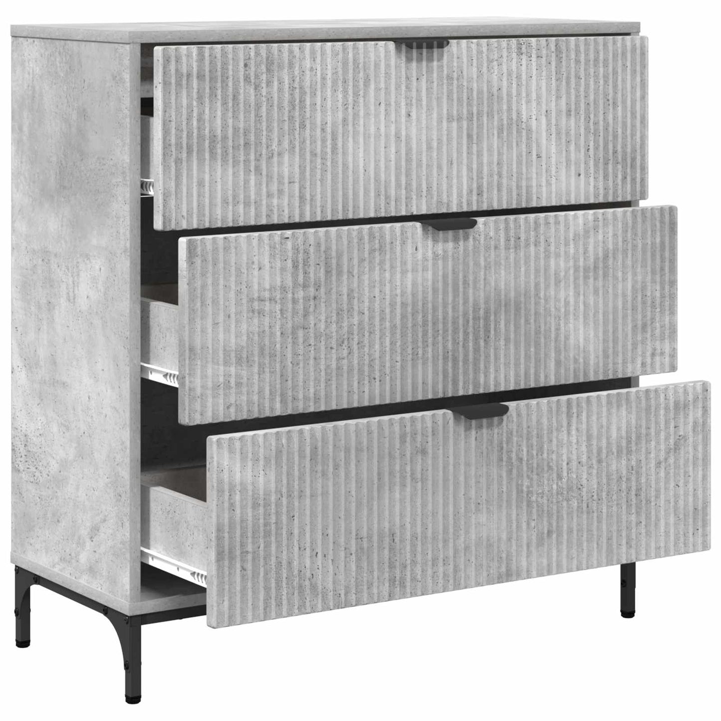 vidaXL Sideboard Concrete Grey 79.5 x 33 x 82 cm Engineered Wood