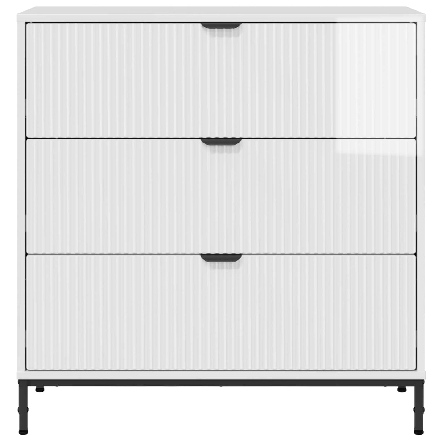 vidaXL Sideboard High Gloss White 79.5 x 33 x 82 cm Engineered Wood