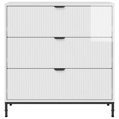 vidaXL Sideboard High Gloss White 79.5 x 33 x 82 cm Engineered Wood