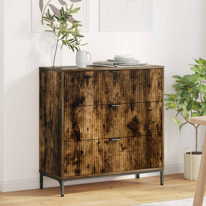 vidaXL Sideboard Smoked Oak 79.5 x 33 x 82 cm Engineered Wood