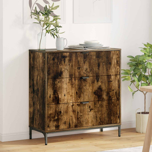 vidaXL Sideboard Smoked Oak 79.5 x 33 x 82 cm Engineered Wood