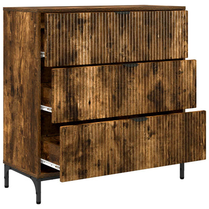 vidaXL Sideboard Smoked Oak 79.5 x 33 x 82 cm Engineered Wood