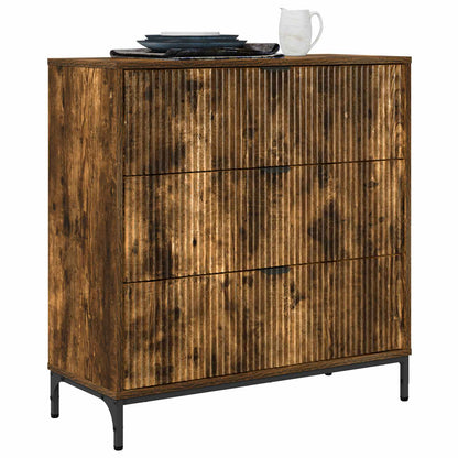 vidaXL Sideboard Smoked Oak 79.5 x 33 x 82 cm Engineered Wood
